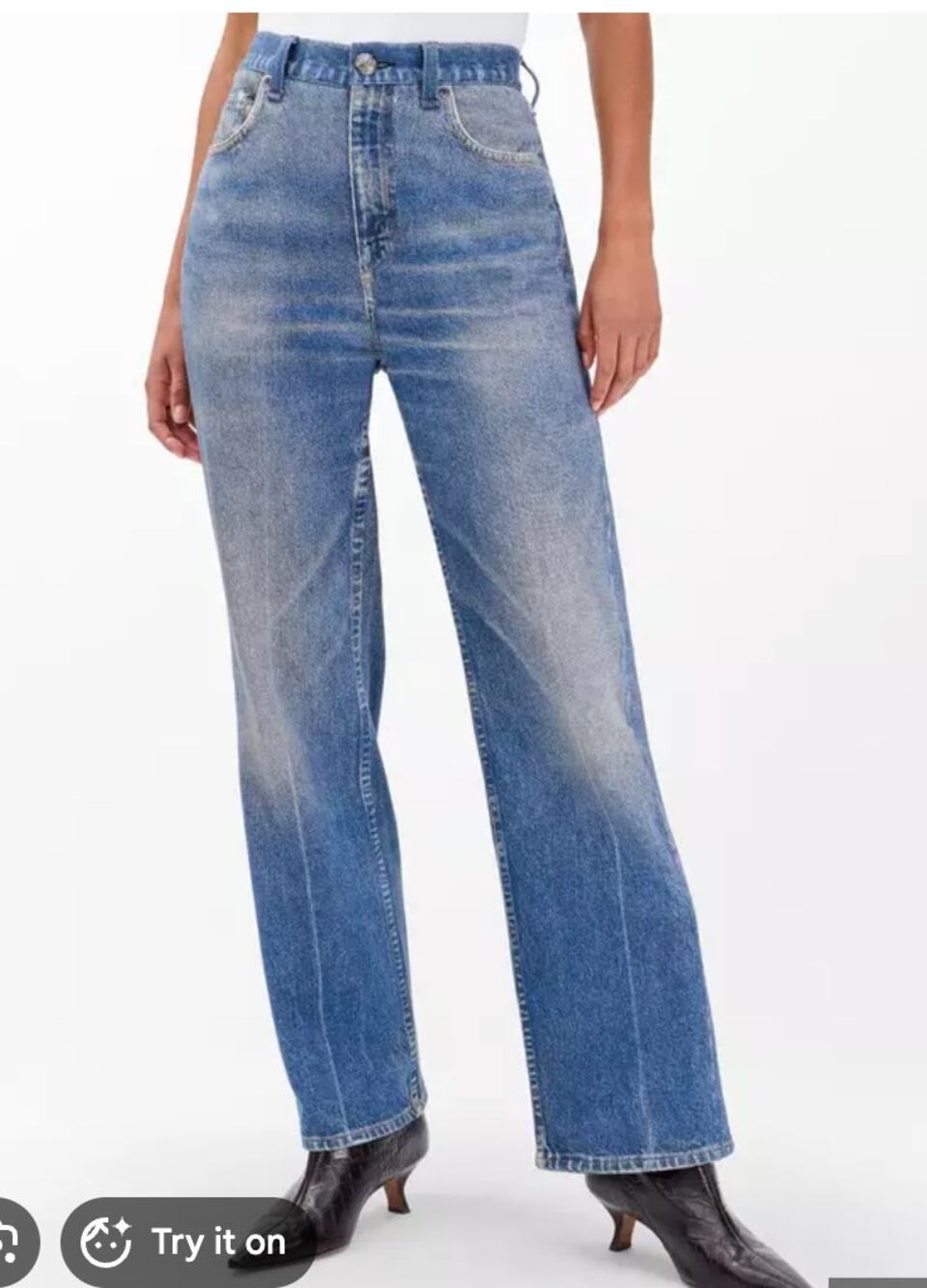 Rag & Bone Miramar Shea Relaxed Sweatpants Straight Pants Jeans Ryder Blue 26 - Picture 1 of 6